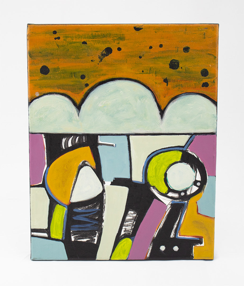 "Rain and Abstracts" Painting by Sheryl Susunkewa, Hopi