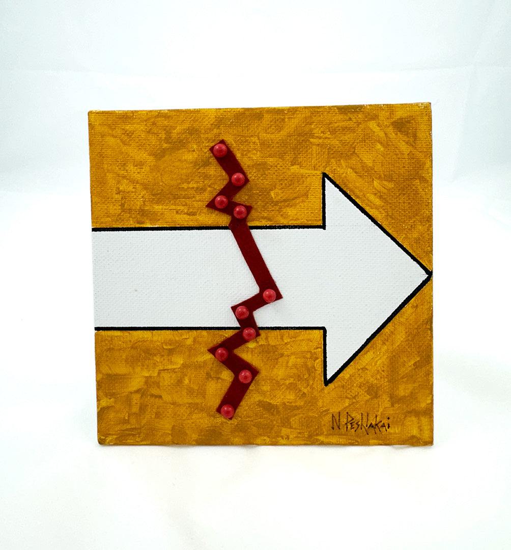 "Pinpoint the Way"- Mixed media by Norbert Peshlakai