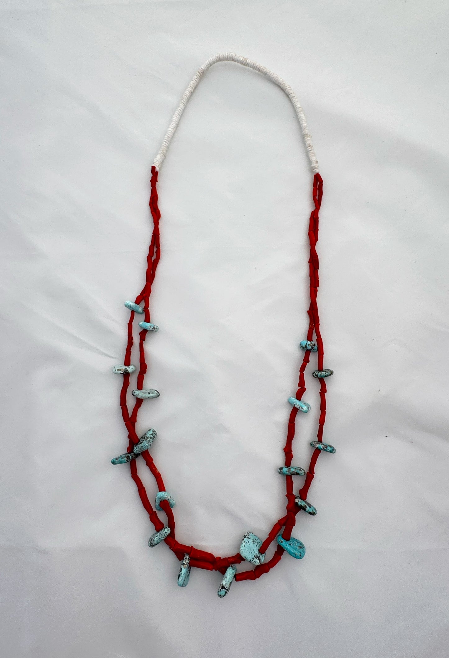 2 Strand Coral necklace by Cheyenne Grabiec (Navajo)