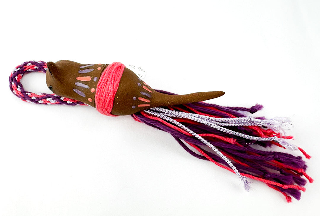 Brown clay bird by Rosemary Lonewolf