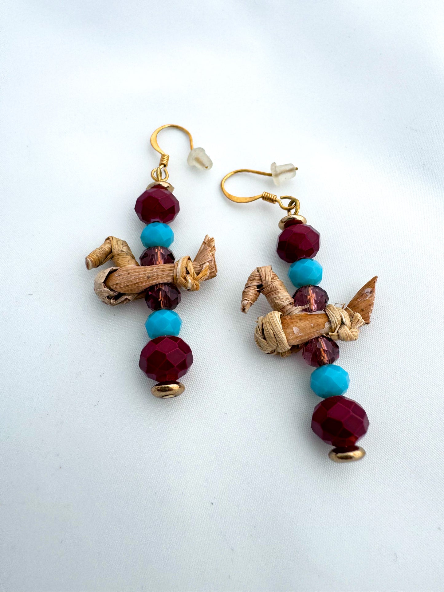 Duck Decoy Earrings by Sandra Eagle (Pyramid Lake Paiute/ Washoe/ Shoshone Bannock)