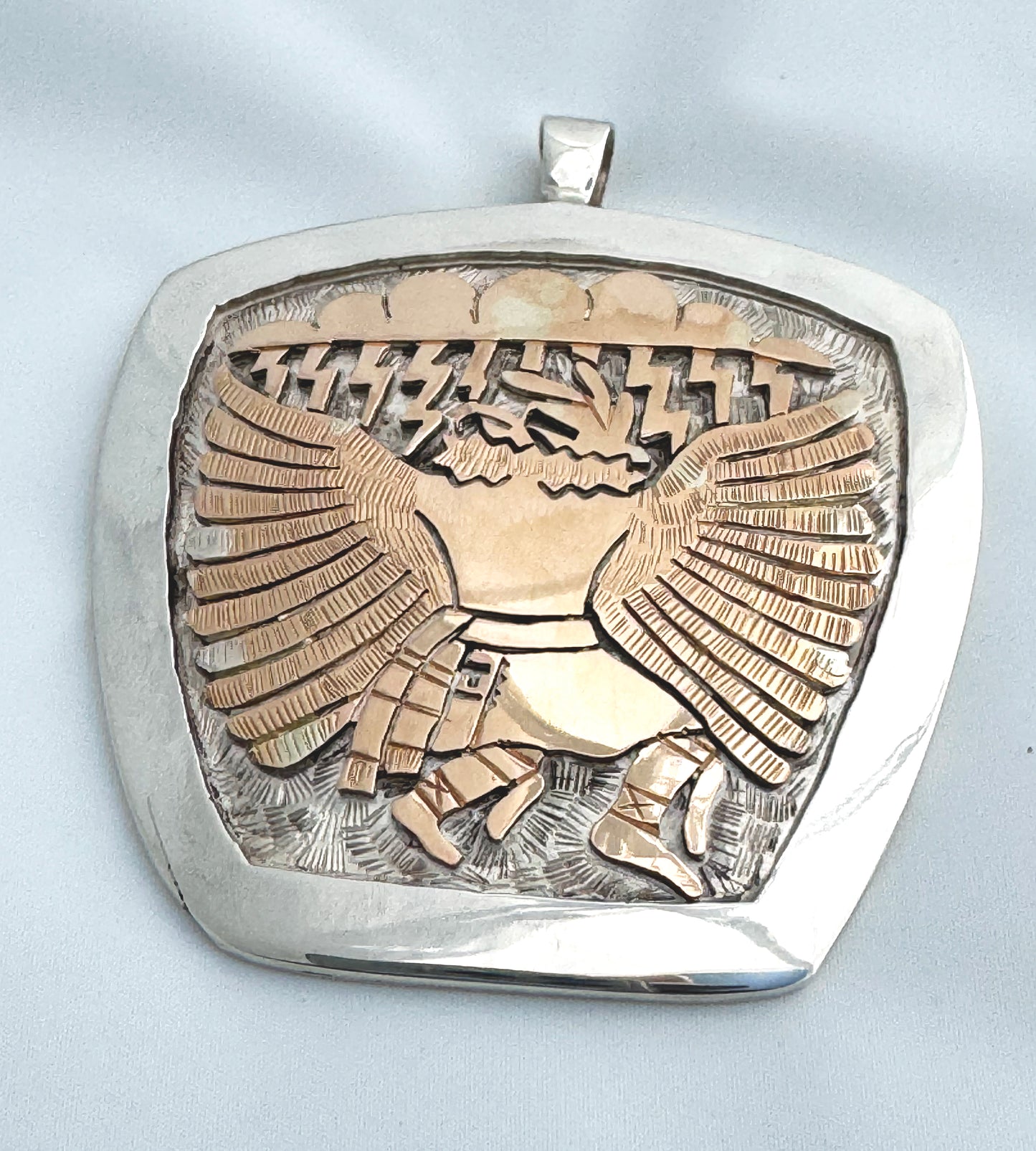 Overlay pendant by Watson Honanie (Hopi)