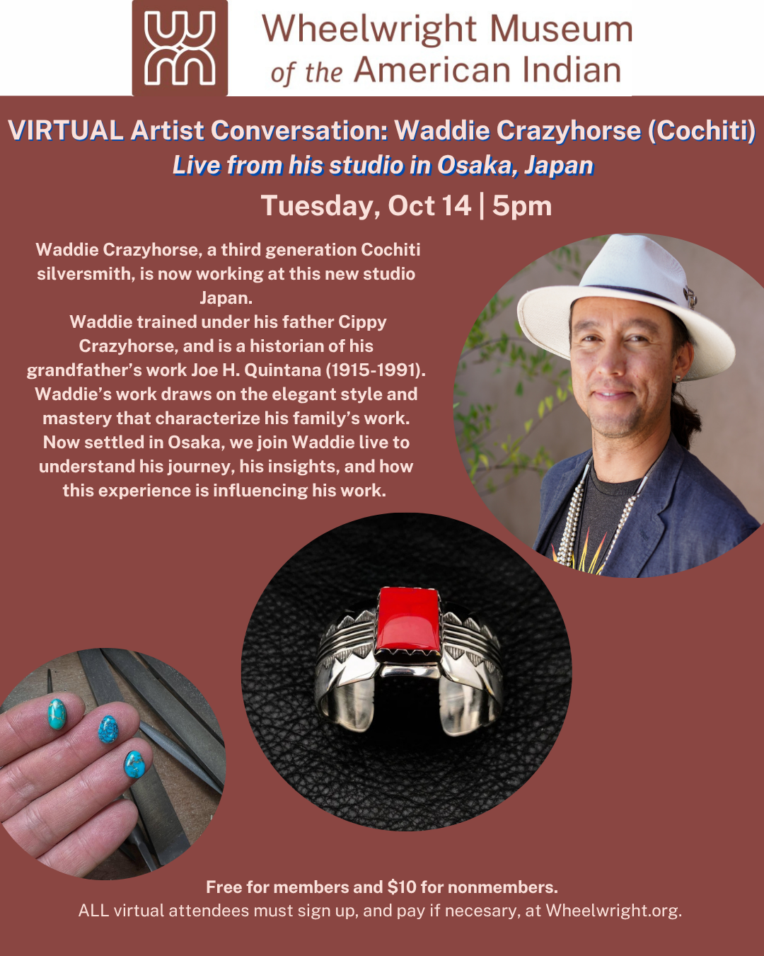 Online Artist Visit | Oct 14 Live from Japan with Waddie Crazyhorse