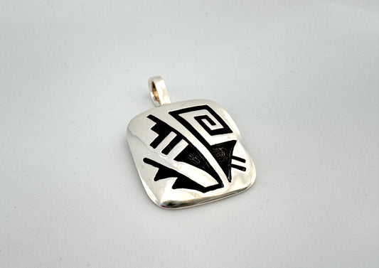 Overlay pendant by Anderson Koinva (Hopi)