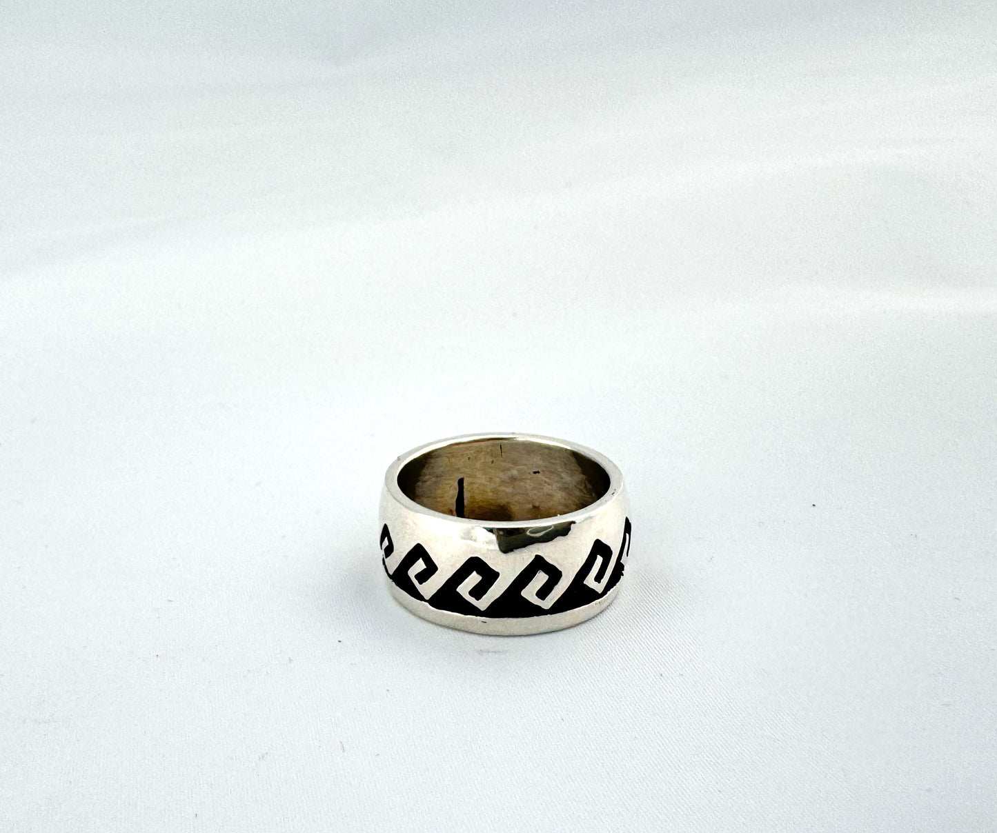 Overlay ring by Anderson Koinva (Hopi)