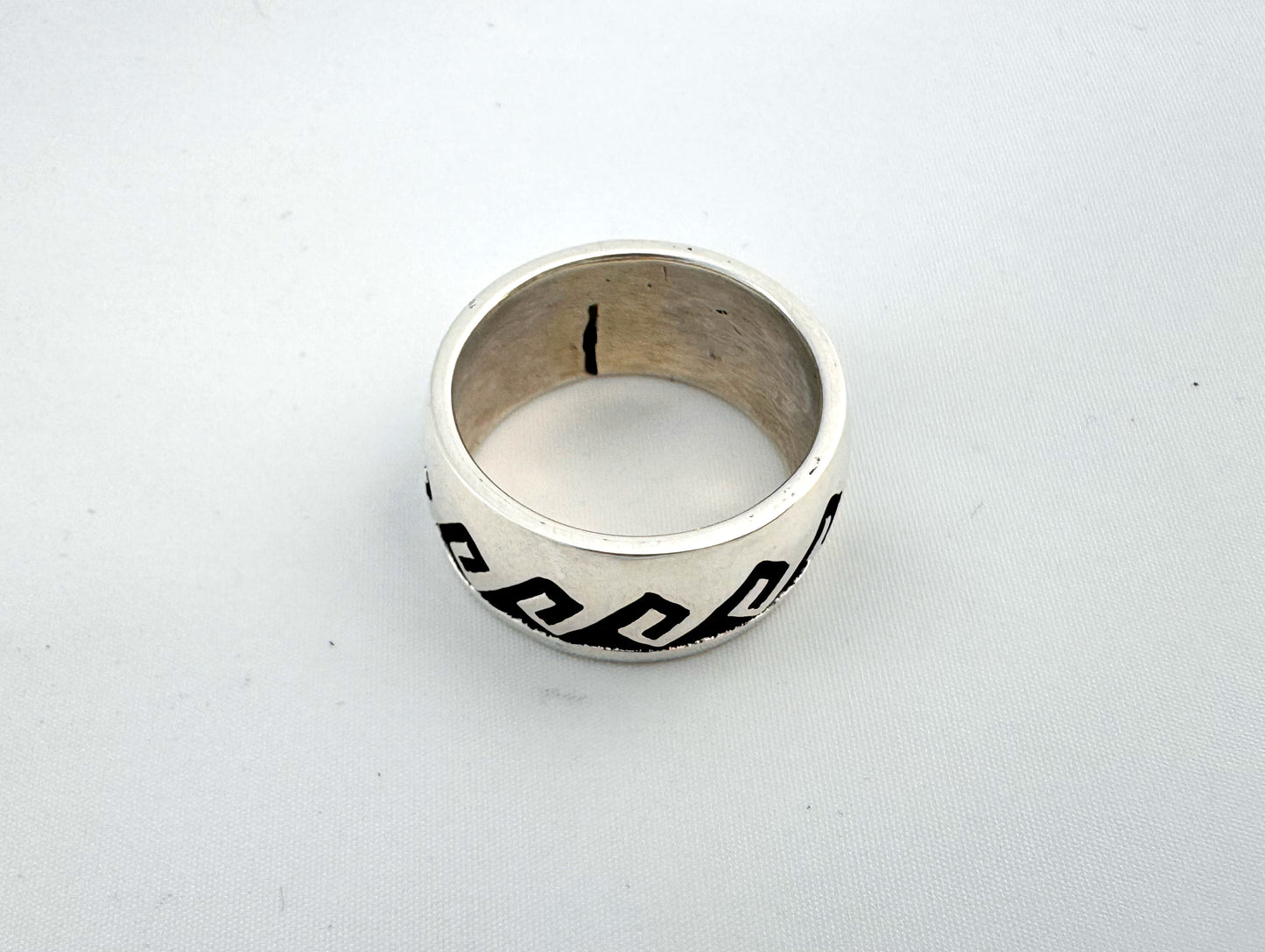 Overlay ring by Anderson Koinva (Hopi)