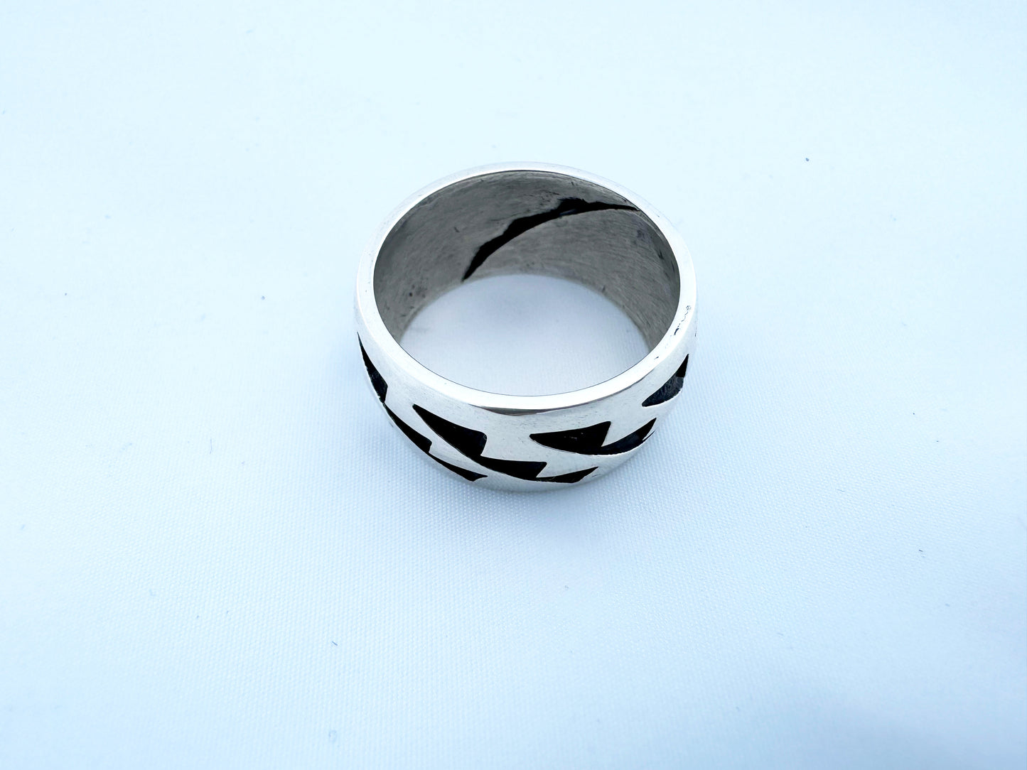 Overlay ring by Anderson Koinva (Hopi)