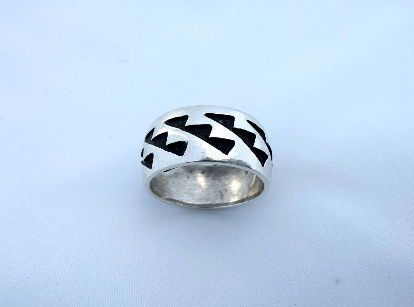 Overlay ring by Anderson Koinva (Hopi)