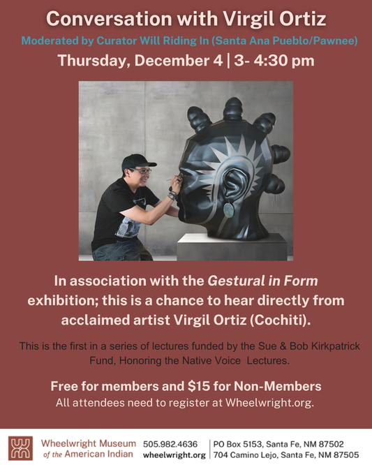 A Conversation with Virgil Ortiz Dec. 4 3-4pm (Sold out)