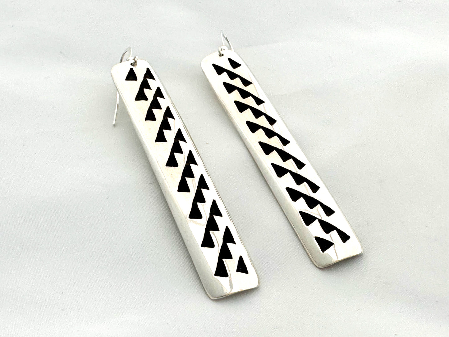 Trickling Water earrings by Anderson Koinva(Hopi)