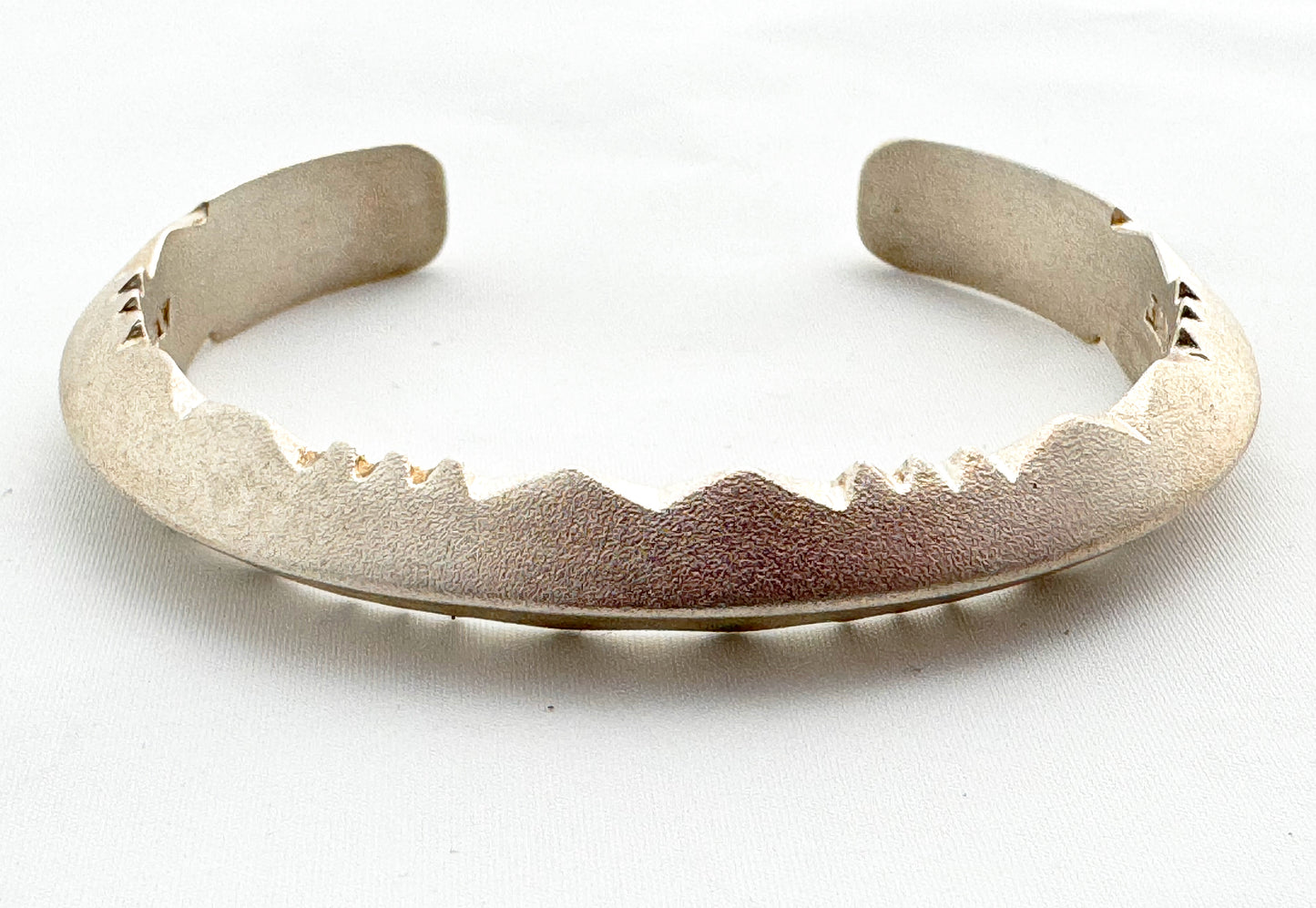 "Shark Bite" Argentium Bracelet by Chris Pruitt (Laguna/ Chiricahua Apache)