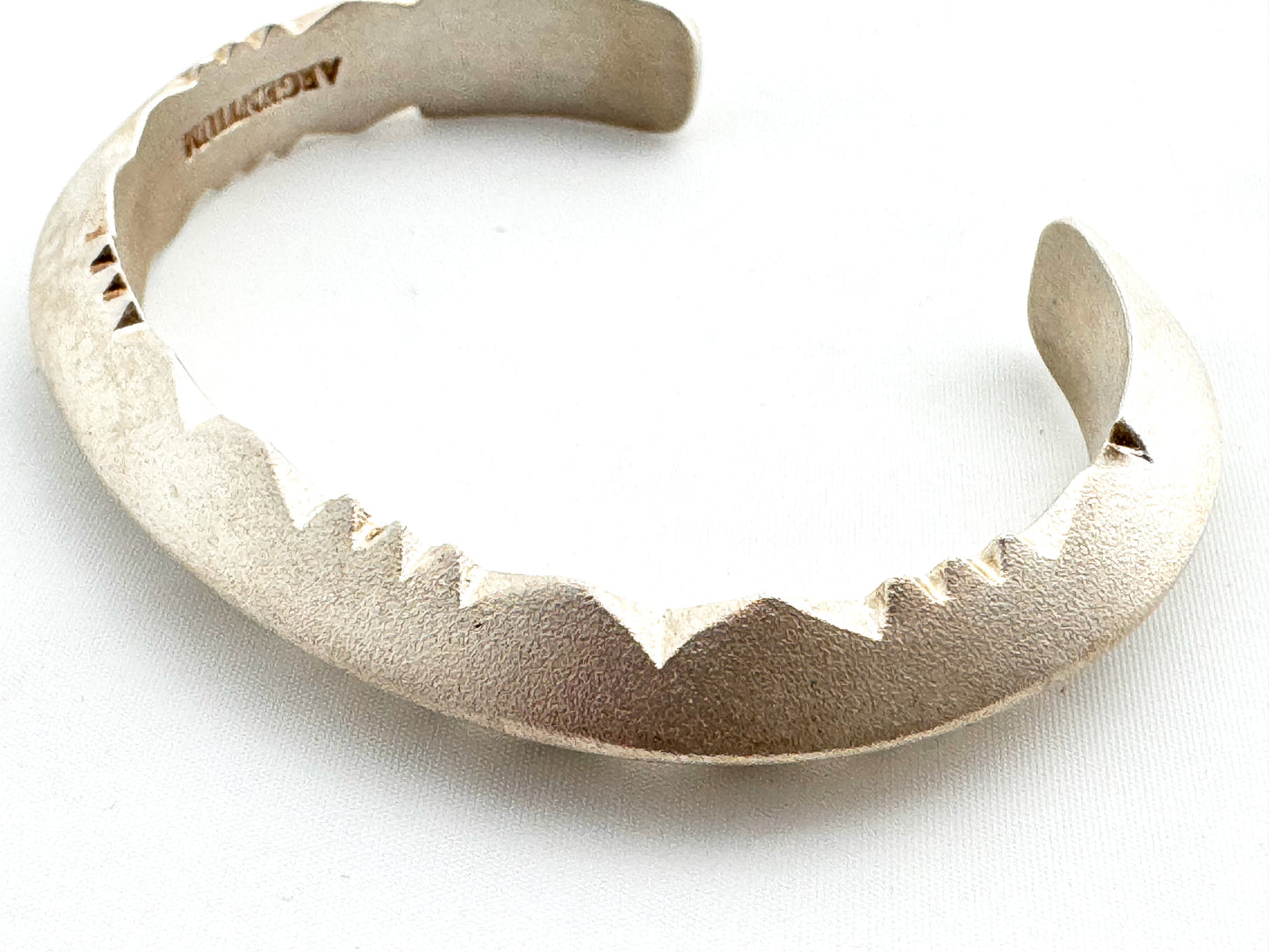 "Shark Bite" Argentium Bracelet by Chris Pruitt (Laguna/ Chiricahua Apache)