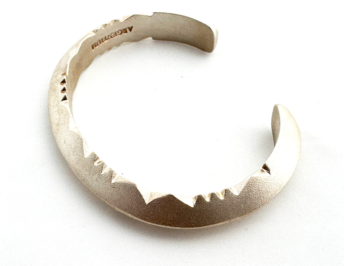 "Shark Bite" Argentium Bracelet by Chris Pruitt (Laguna/ Chiricahua Apache)