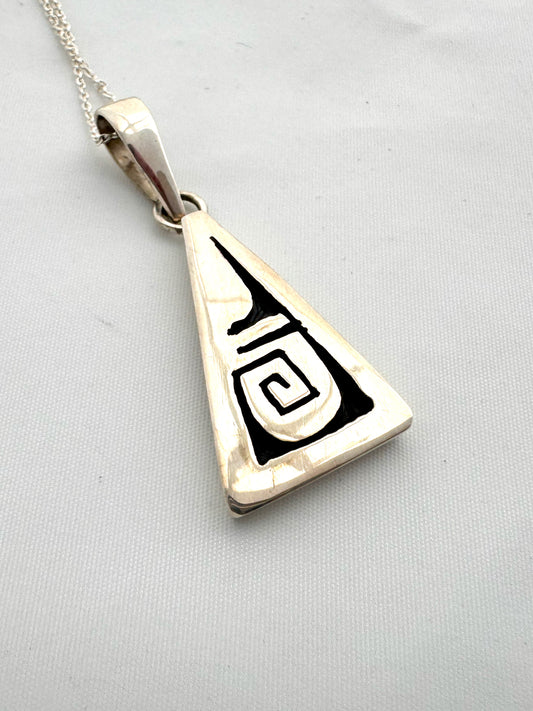 Overlay pendant by Jason Takala (Hopi)