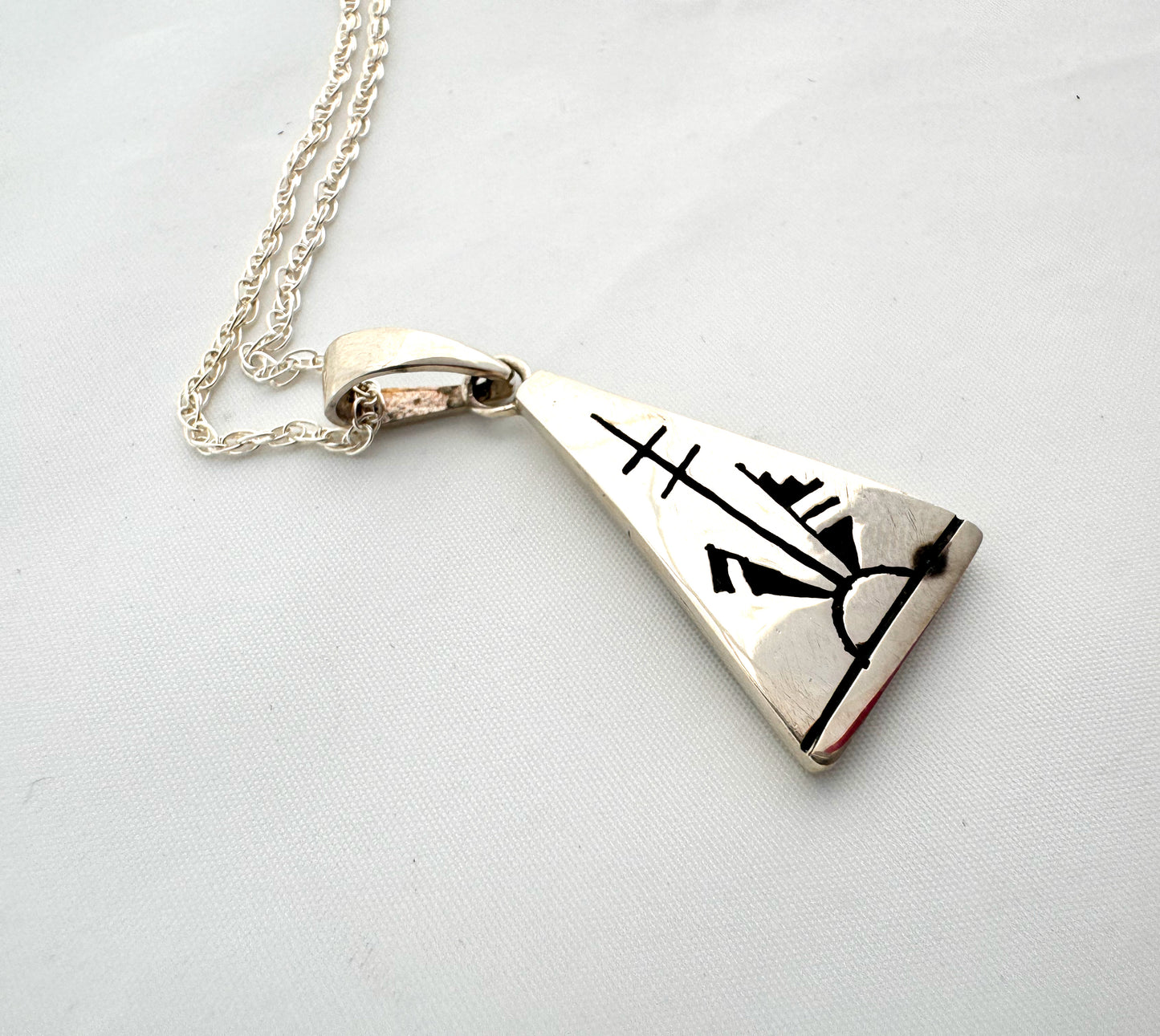 Overlay pendant by Jason Takala (Hopi)