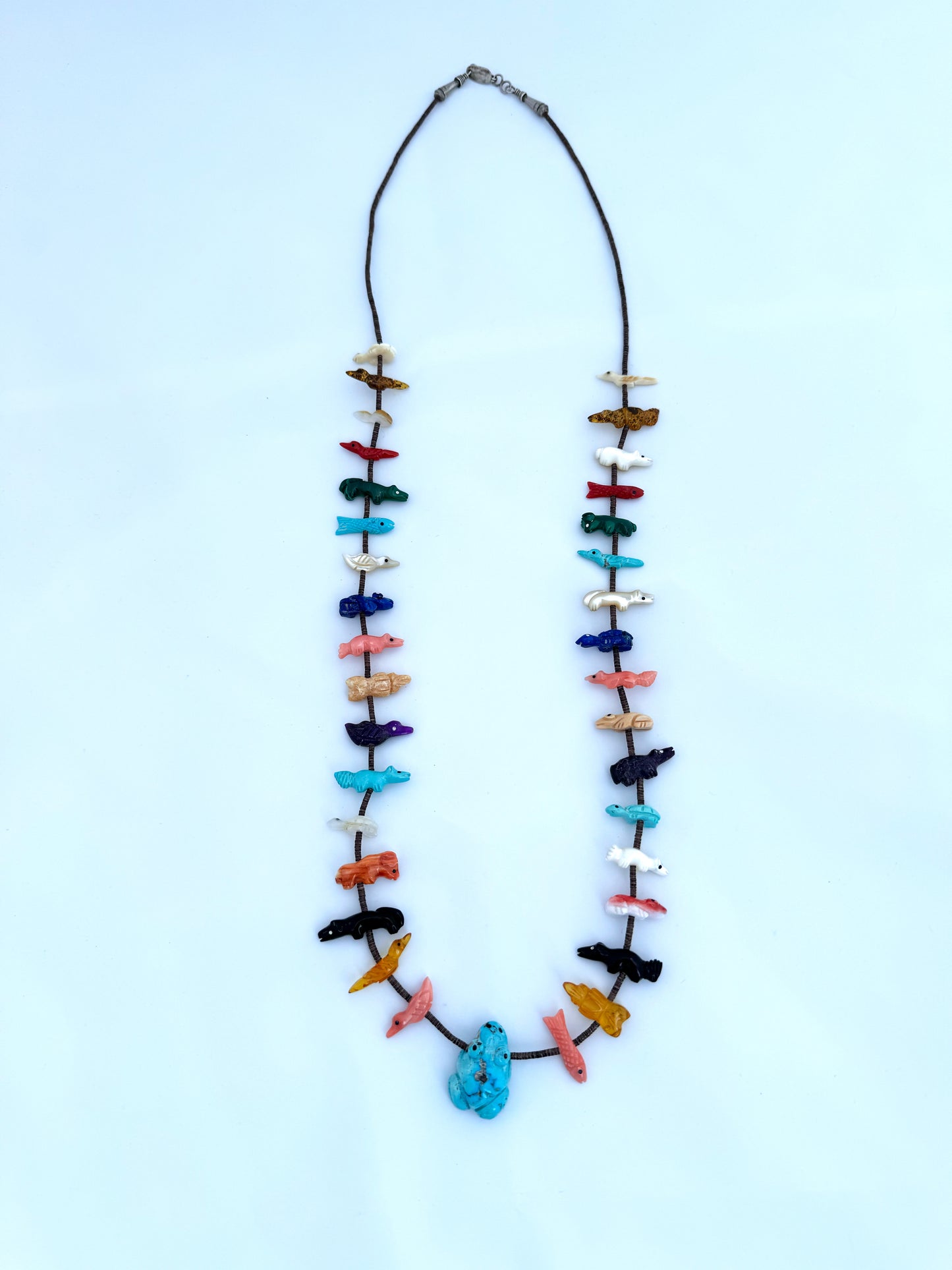 Fetish necklace by Peter(d) and Dineh Gaspar (Zuni)