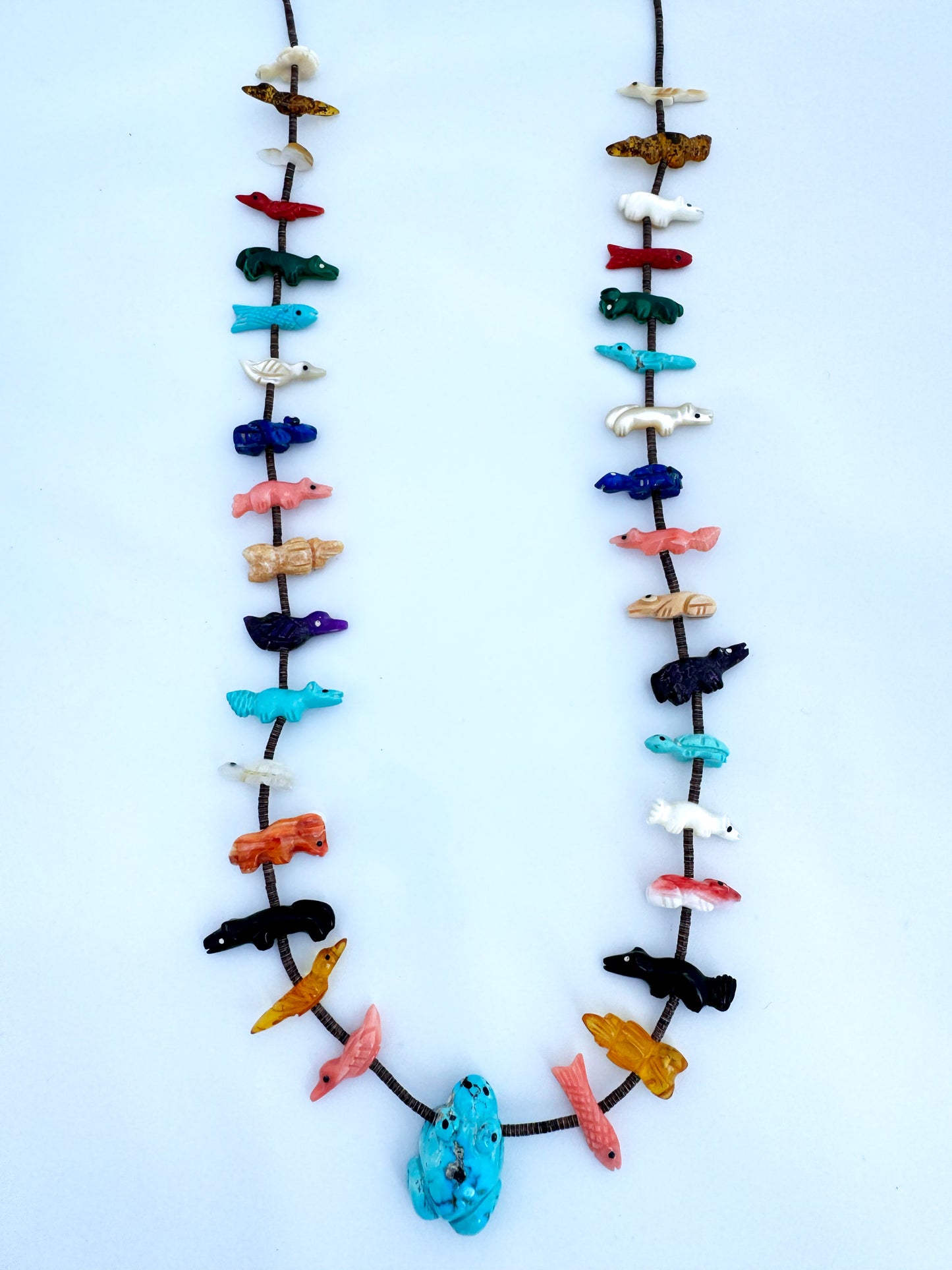 Fetish necklace by Peter(d) and Dineh Gaspar (Zuni)