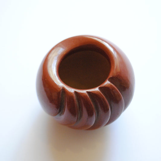 Small Redware Bowl by Linda Tafoya - Santa Clara