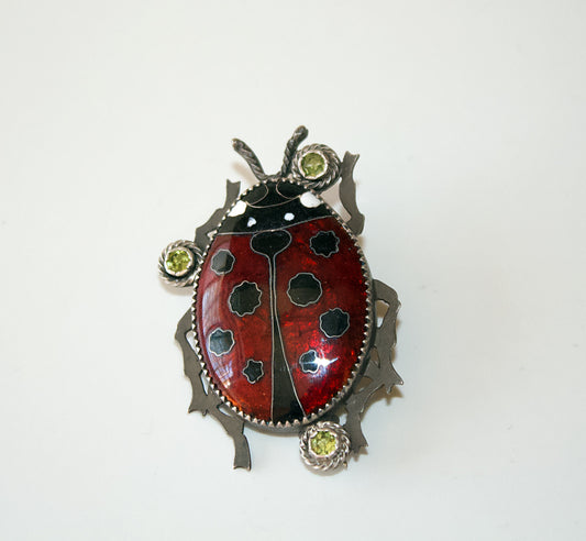 "Ladybug" Pin by Liz Wallace - Maidu, Washoe, Navajo
