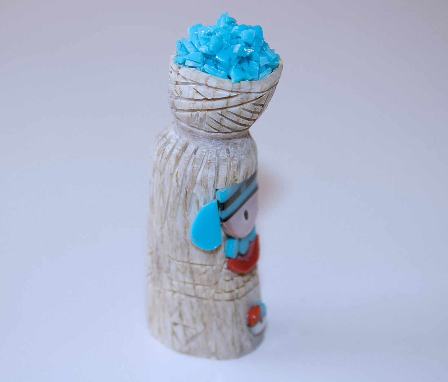 Maiden with Pottery by Amory Cellecion - Zuni