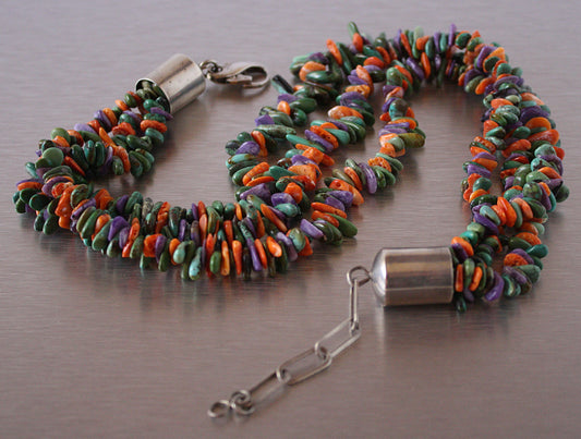 Three Strand Mixed Stone Necklace by Kenneth Aguilar - Santo Domingo
